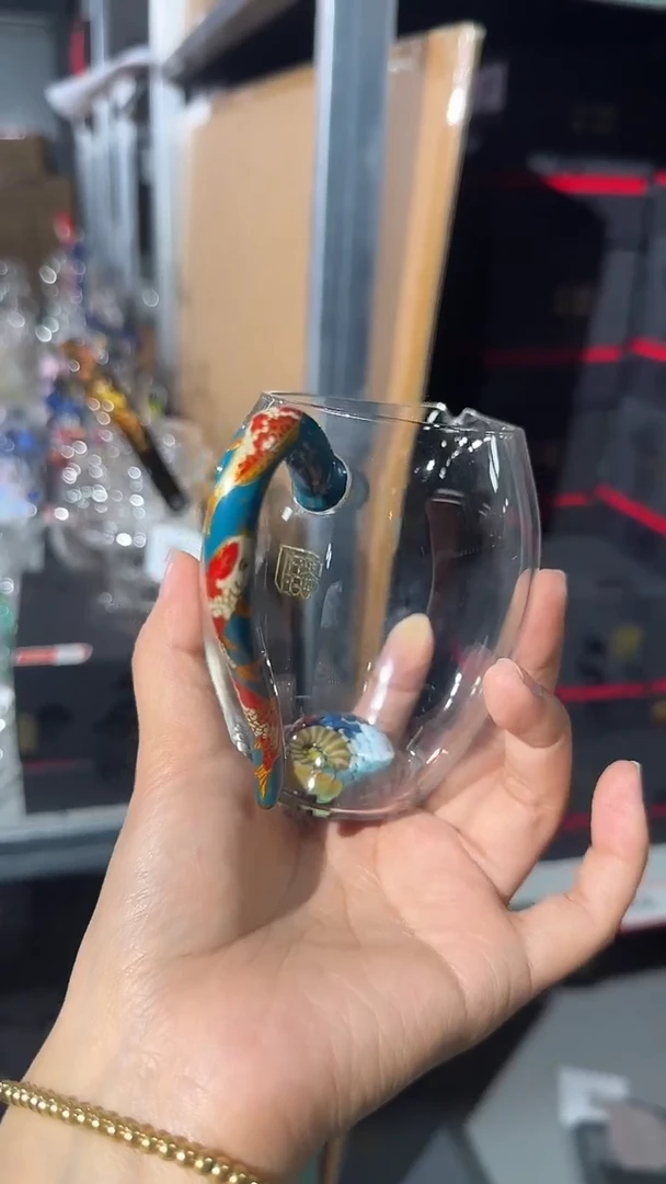 大漆公道杯云鱼晶焱金标