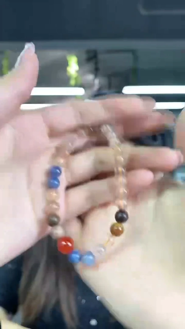 水晶手链未镶嵌多样性发其一颜色微差