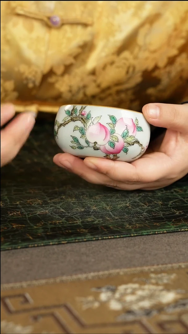 善窑厂汝窑月白五桃禅定杯