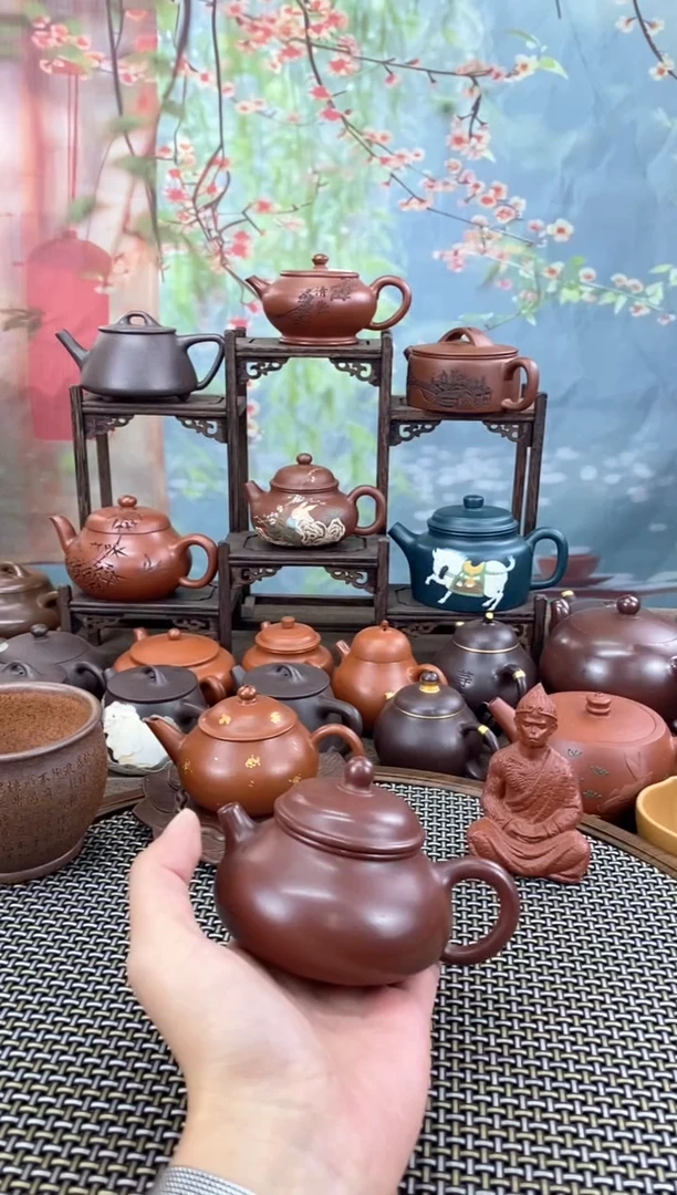 茶壶紫砂紫砂壶龙血砂容天140