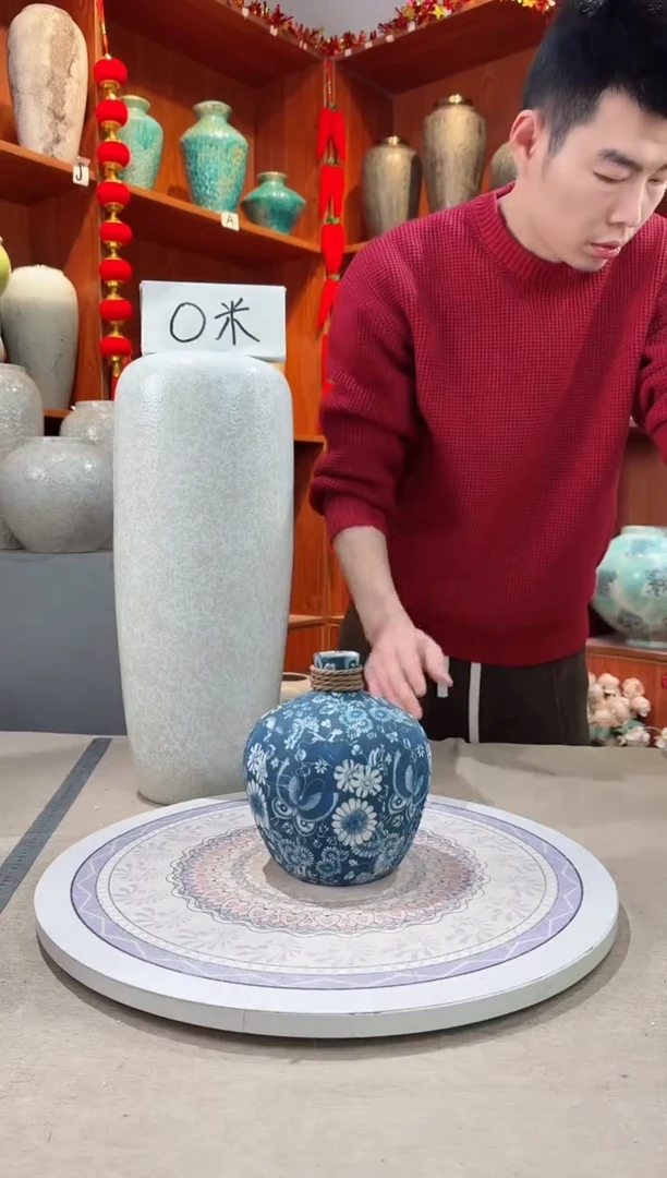【闪购商品】瓶陶瓷花瓶 无花 福利 不能装水 麻绳小号