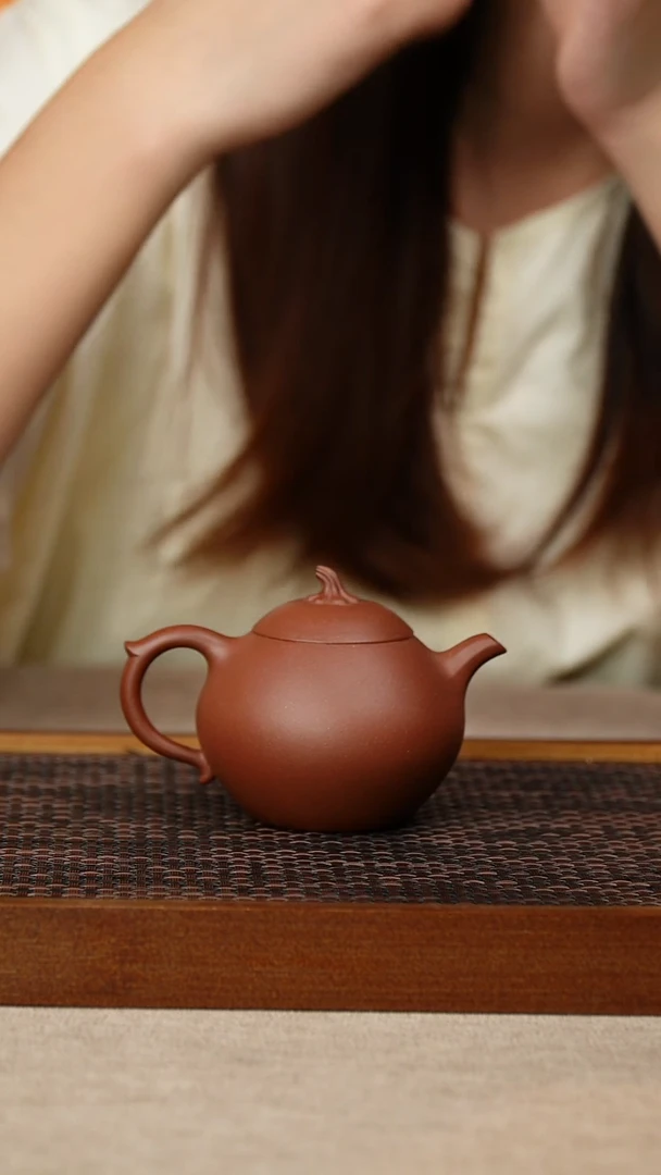 茶壶紫砂茄瓜 紫泥 160cc