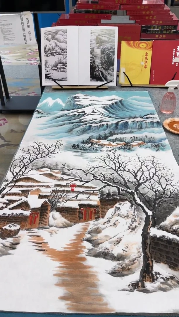 【闪购商品】国画张-现场创作四尺雪景/无框/W