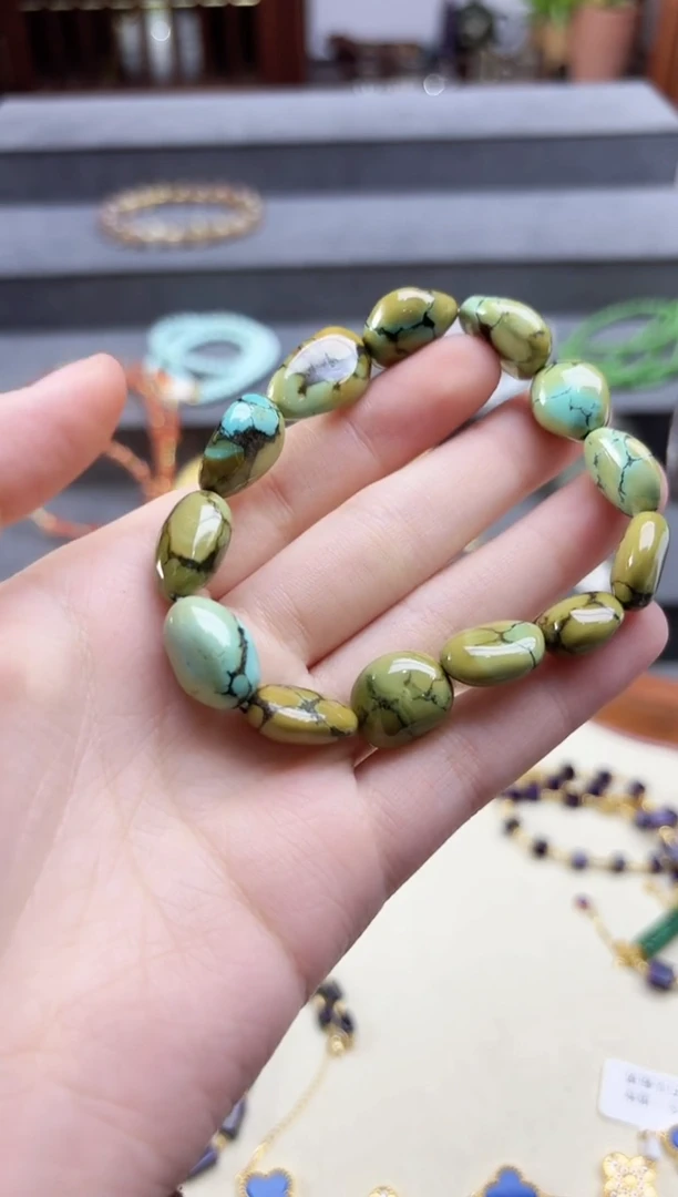 未镶嵌绿松石挂件松石随型手串SX