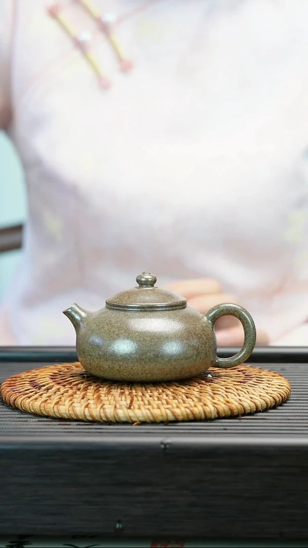 茶壶紫砂青段柴烧 云溪壶  100cc