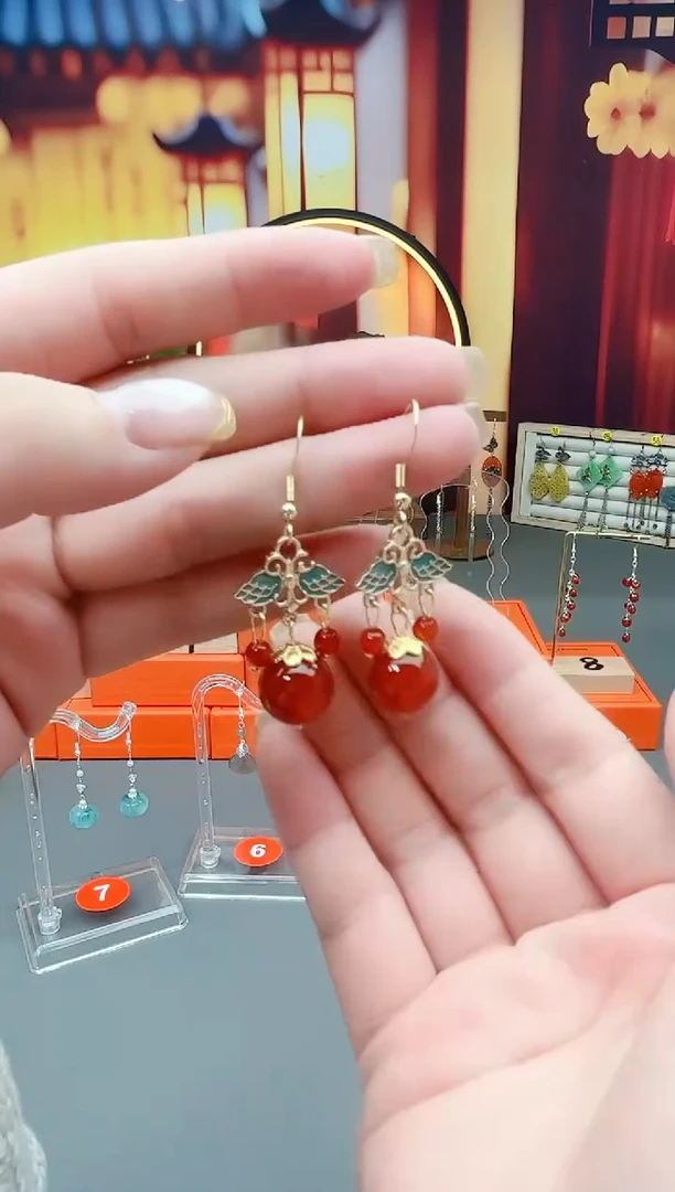 未镶嵌耳钉玛瑙/玉髓223