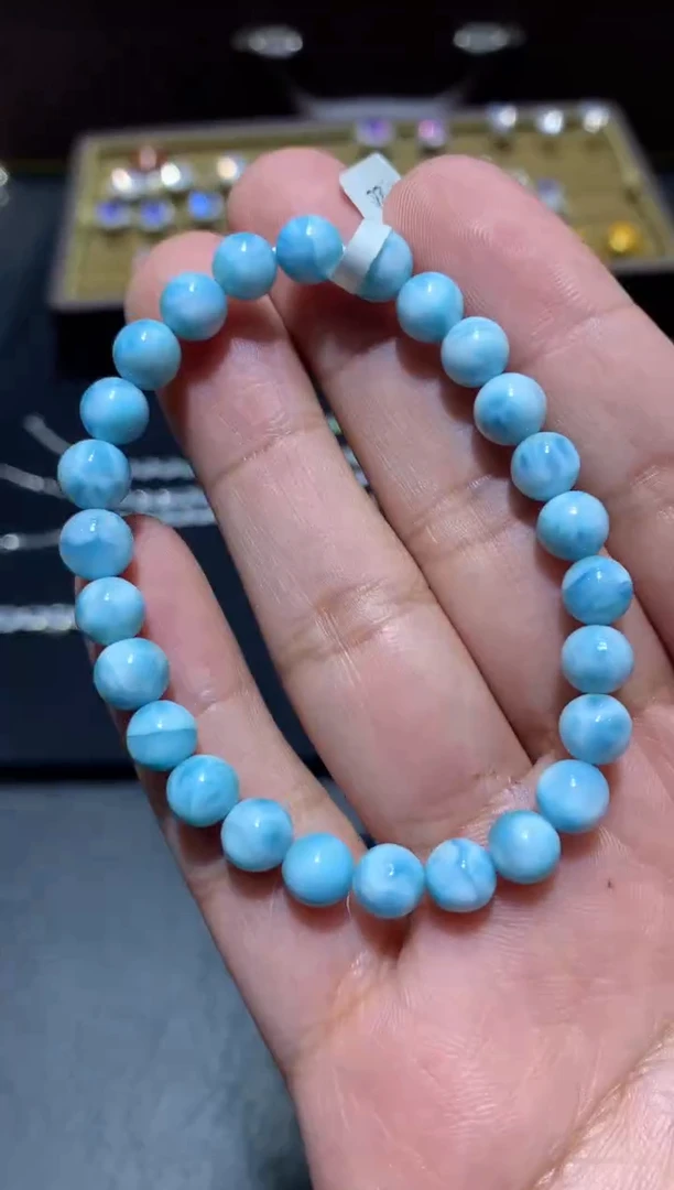 未镶嵌针钠钙石（海纹石）手链G127