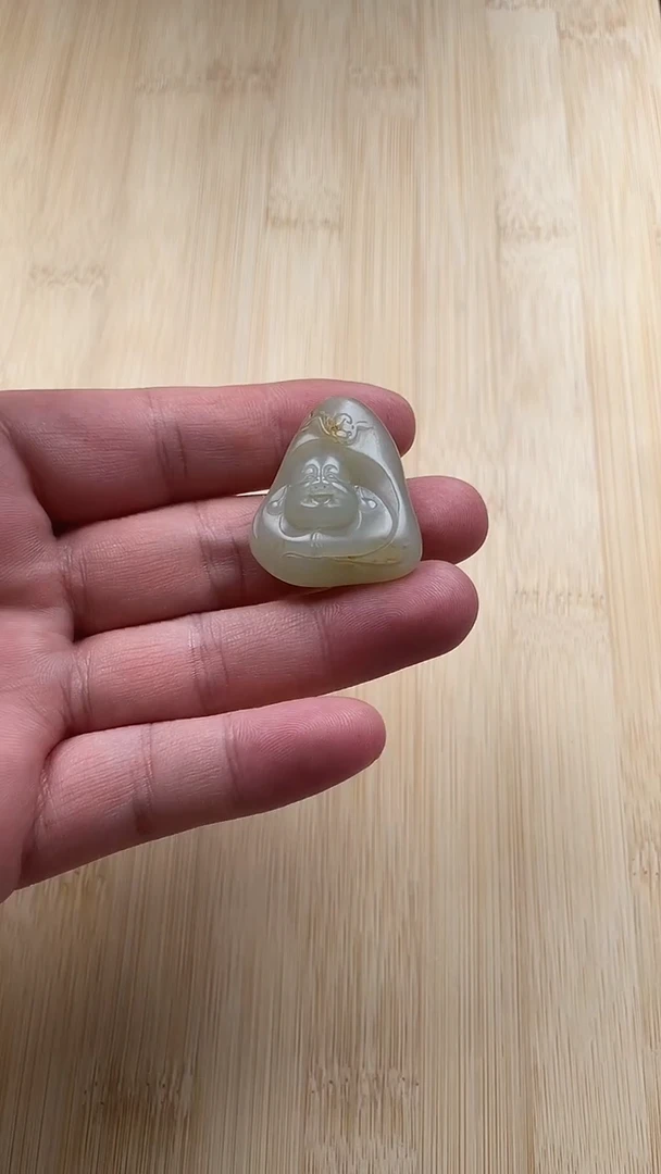 【闪购商品】和田玉吊坠(不含链)未镶嵌青白玉小佛