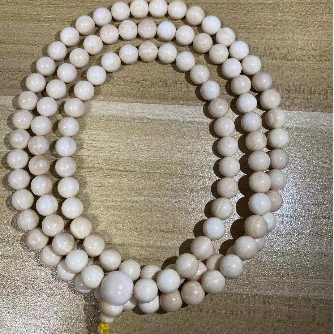 M0028猛犸牙圆珠108长串