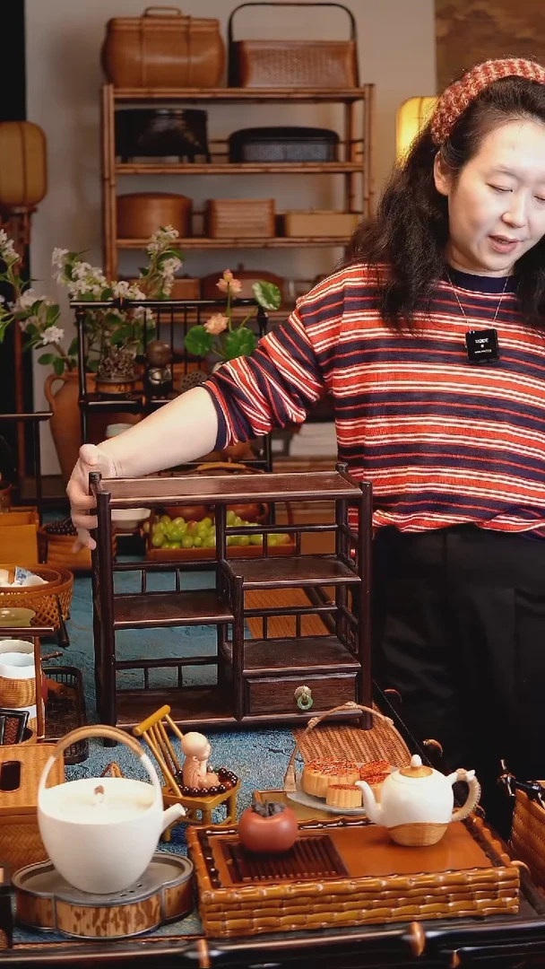 【久香】高山楠竹茶具收纳架茶杯架壶架置物博古架茶棚席面茶