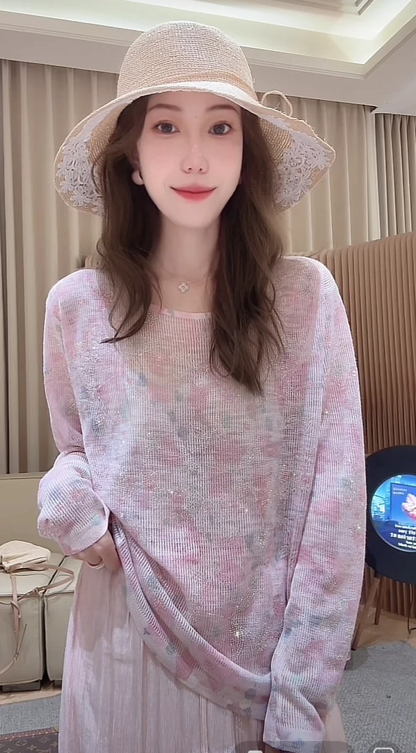 DEDM•STUDIO/气质精致减龄显瘦百搭休闲彩印修身上衣2504TX/3699