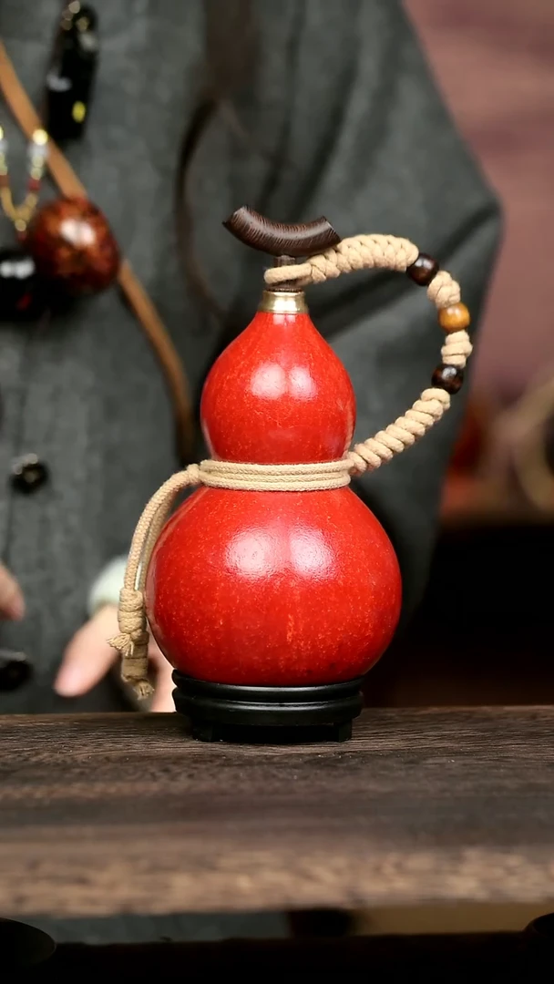 242号中药煮色  500ml左右 大漆葫芦水壶/酒壶 一物一拍