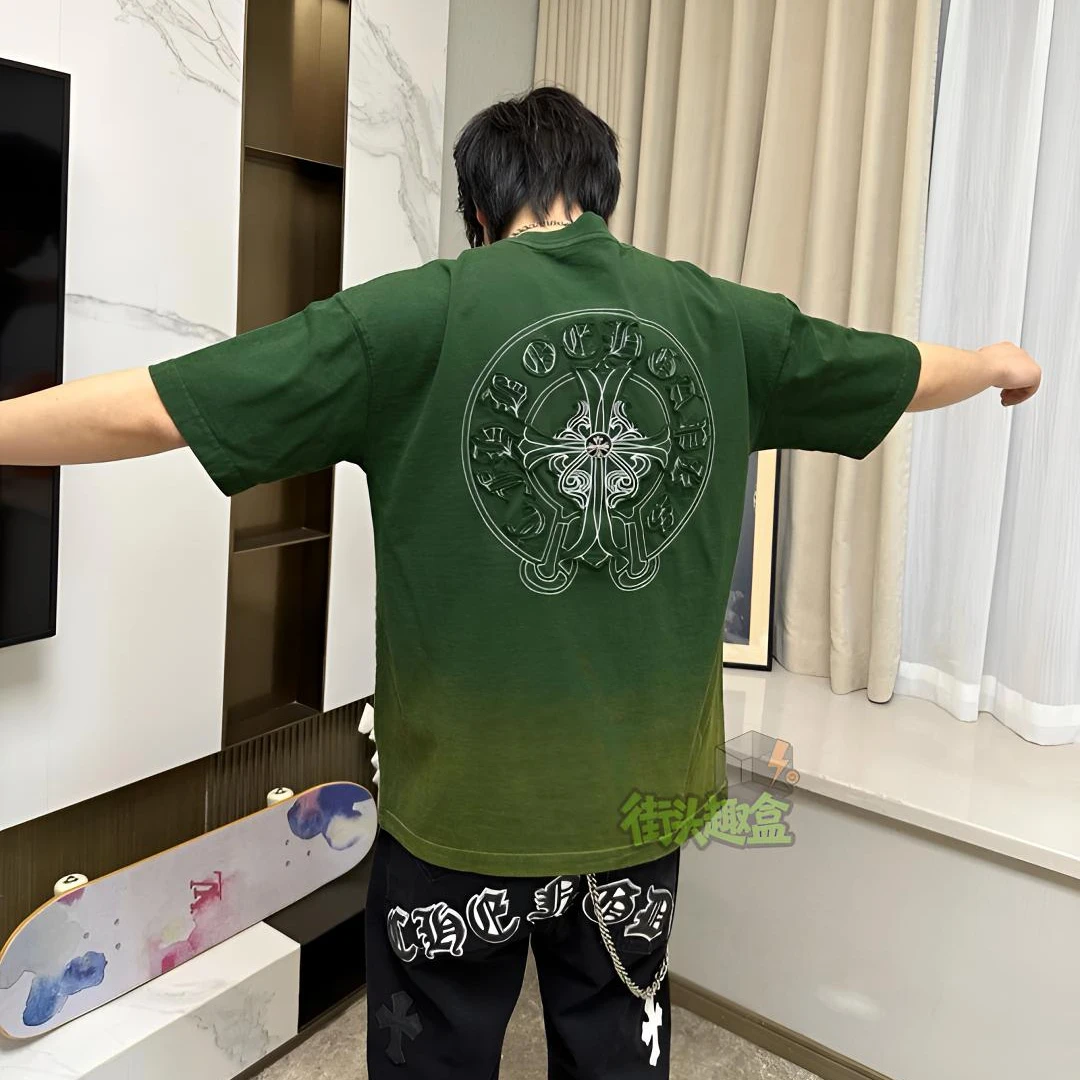 高质量男士夏季纯棉潮流休闲宽松t恤2025美式潮牌男装店铺