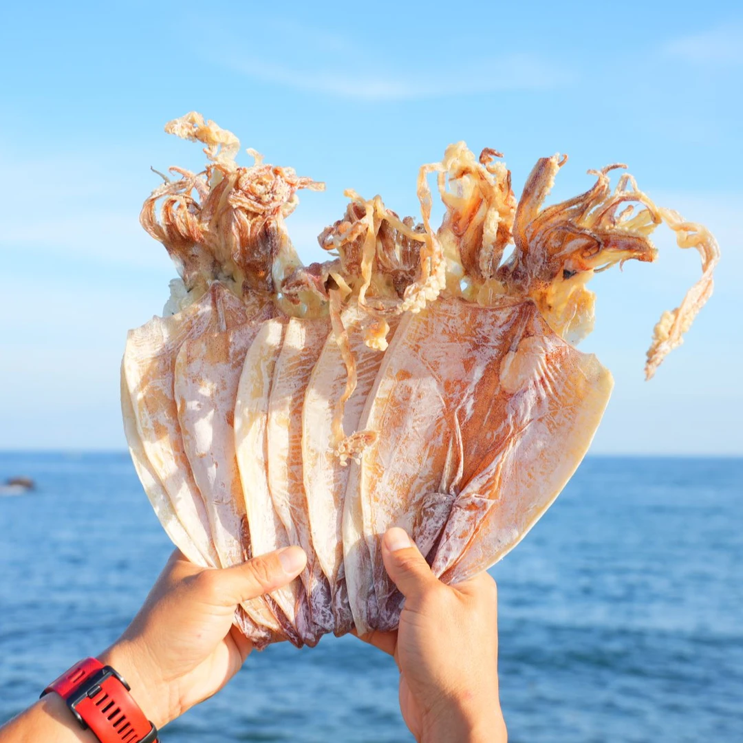 试吃装海南天然淡晒鱿鱼干赠送芥末油煎烧烤海鲜顺丰包邮
