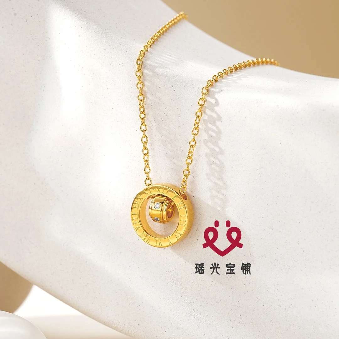 坠链均925银合成锆石 时光点钻套链 精致简约闪耀高级感轻奢时尚