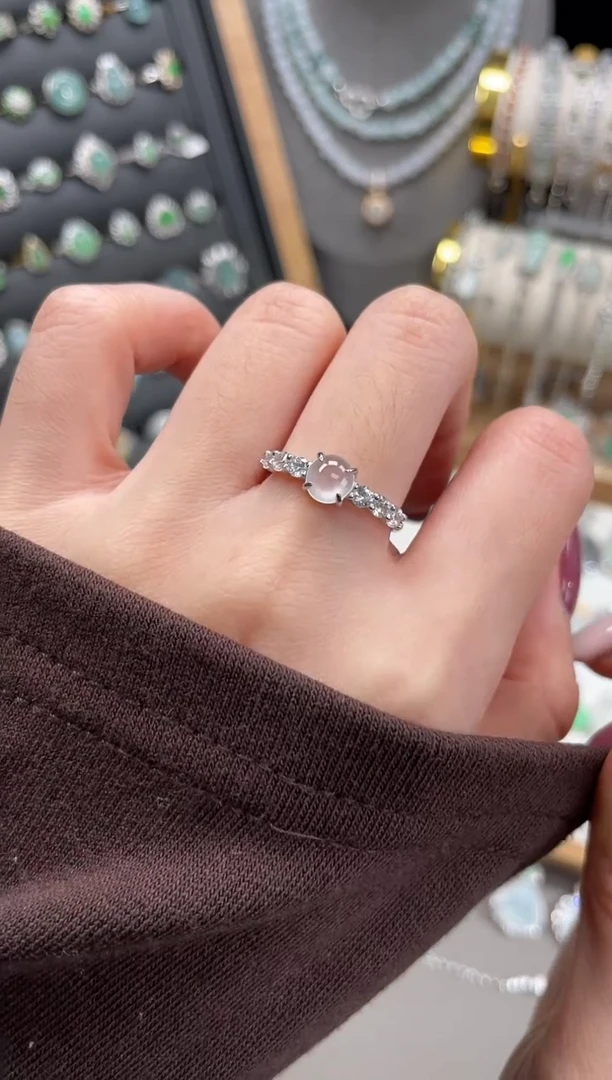 银S925镶嵌戒指翡翠1