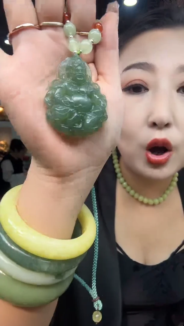 【闪购商品】岫玉颈饰未镶嵌老蓝水藏巴拉【半珠链】