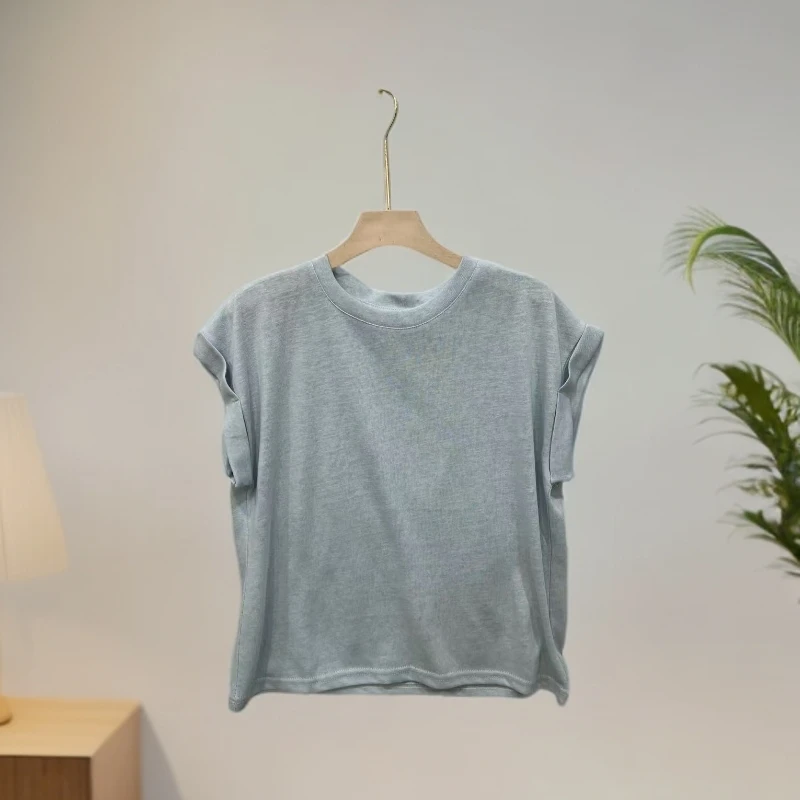 6217飞飞袖T恤女款时尚百搭简约显瘦T恤