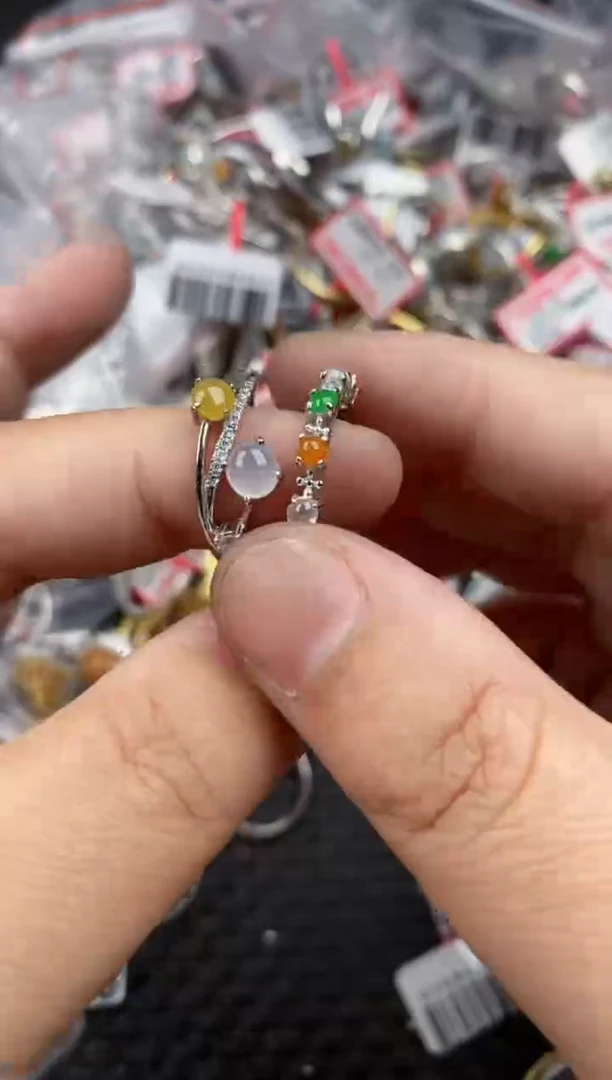 银S925镶嵌戒指翡翠2121   4