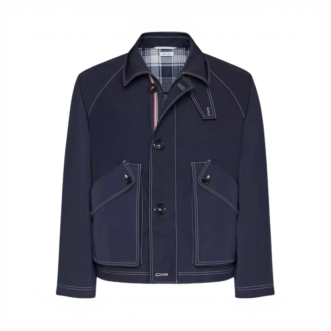 TB【官方正品】汤姆布郎THOM/2025春夏款男士长袖休闲牛仔防风夹克
