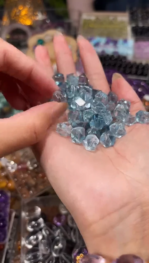 未镶嵌手串托帕石八角一颗卡8