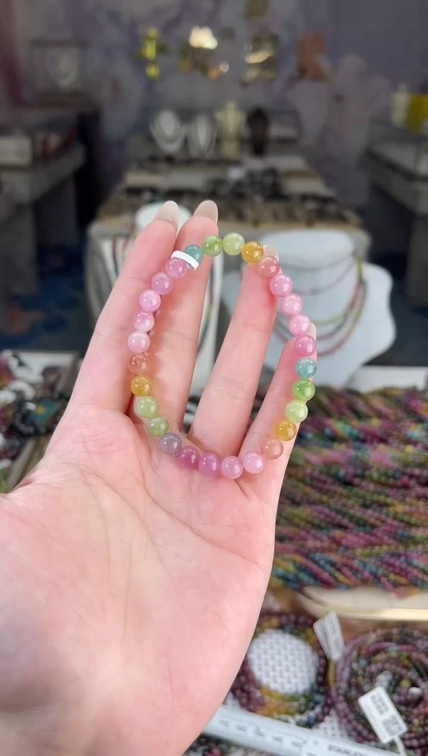 /未镶嵌碧玺6mm+碧玺单圈多样性发货