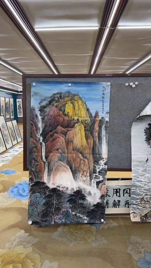 绘画M申青林-六尺整张-山水国画