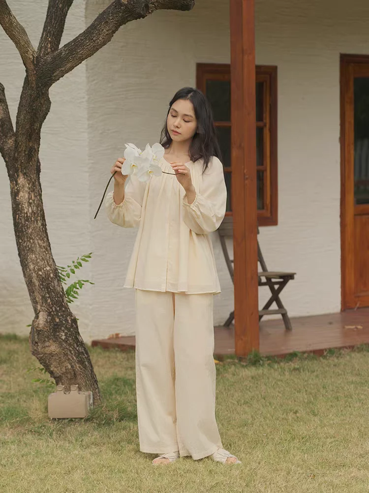 《蟲子姐姐专属》朵朵可可 251-015 睡衣女25春夏天丝棉提花家居服