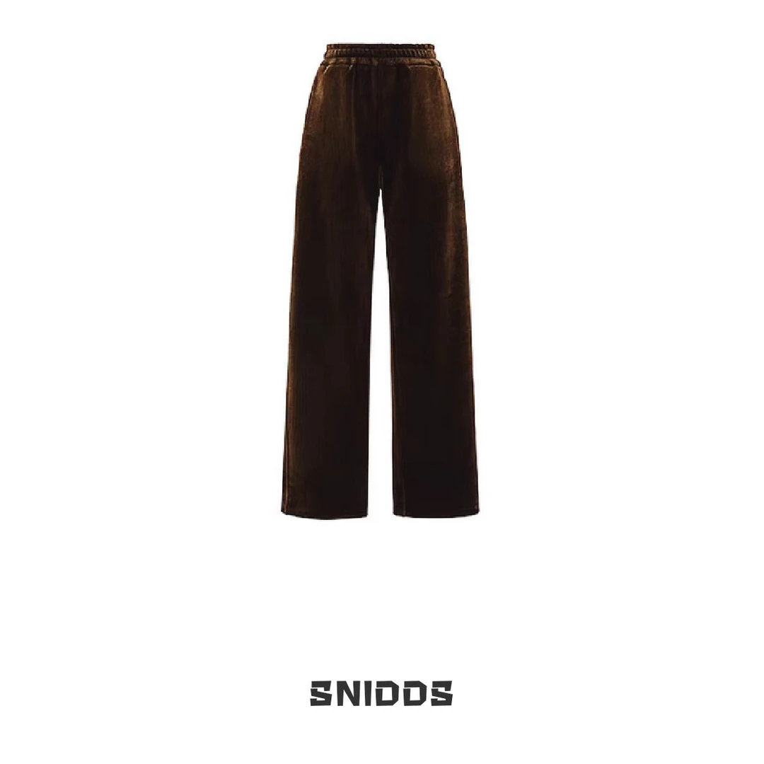 12/14  女士秋冬  雪尼尔糯米直筒阔腿休闲裤