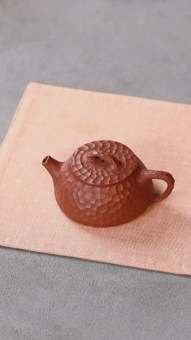 紫砂壶锤纹石瓢 微瑕