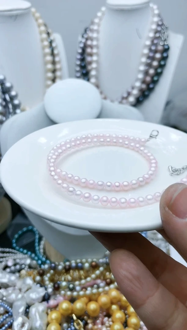 【闪购商品】淡水珍珠颈饰钛钢1