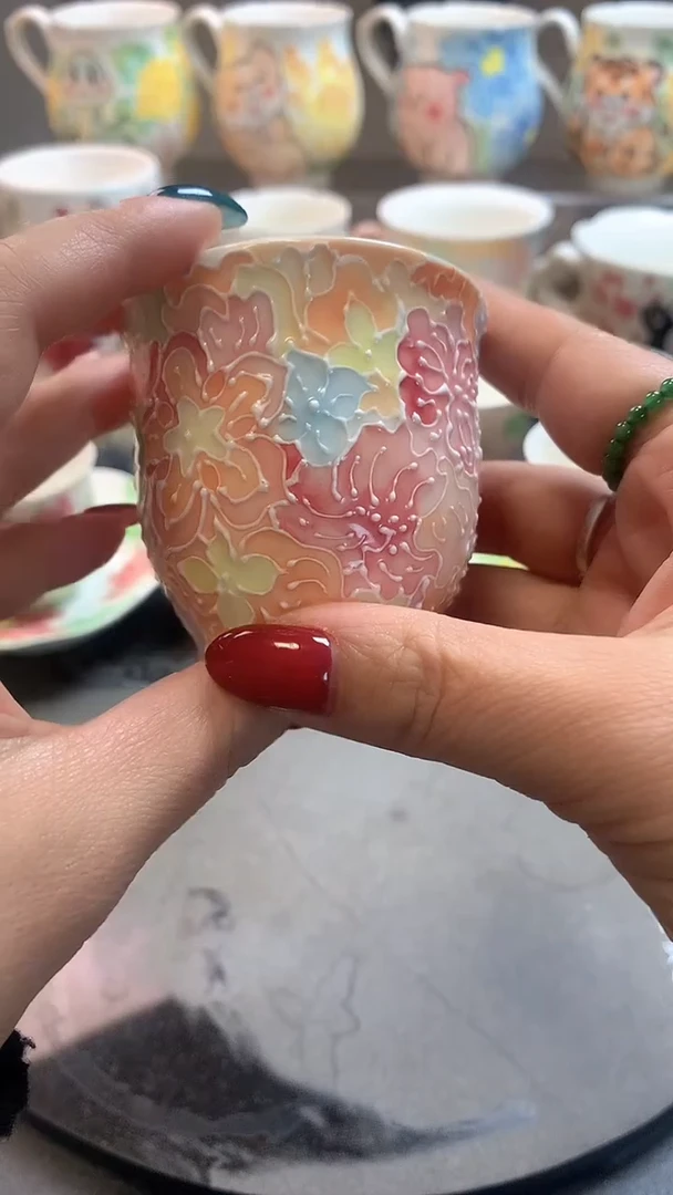 一味*手绘*赏春杯
