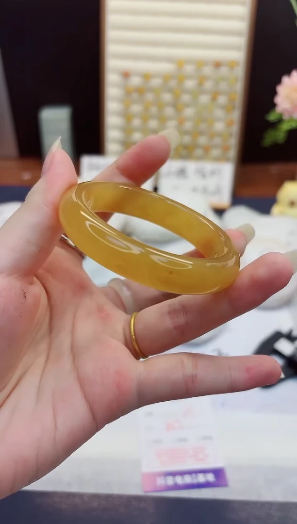 未镶嵌手镯石英质玉432-财气镯-圈口53