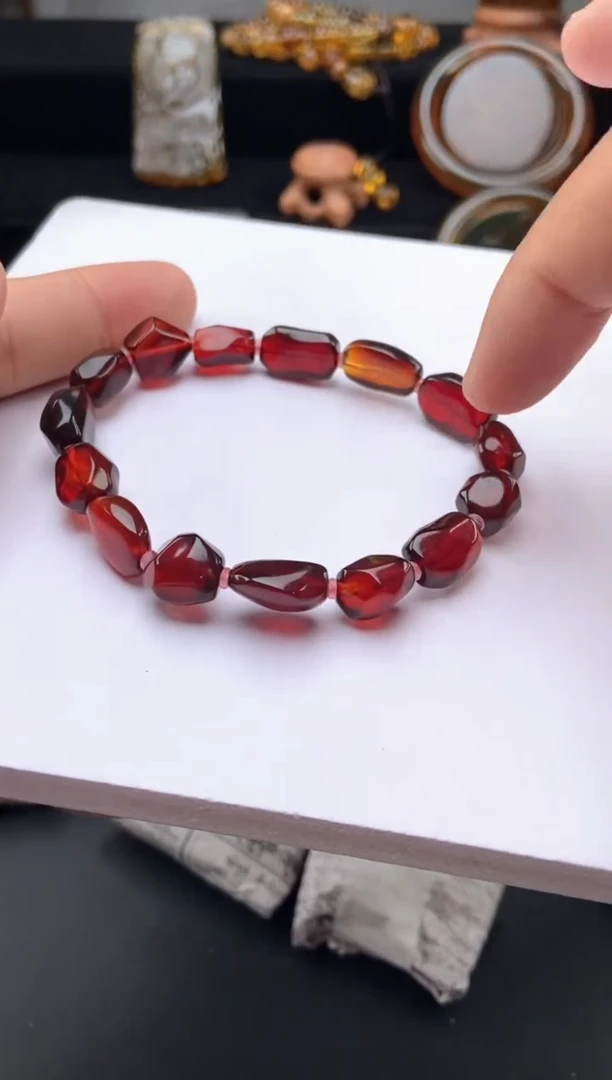 手链琥珀未镶嵌血珀随形手串