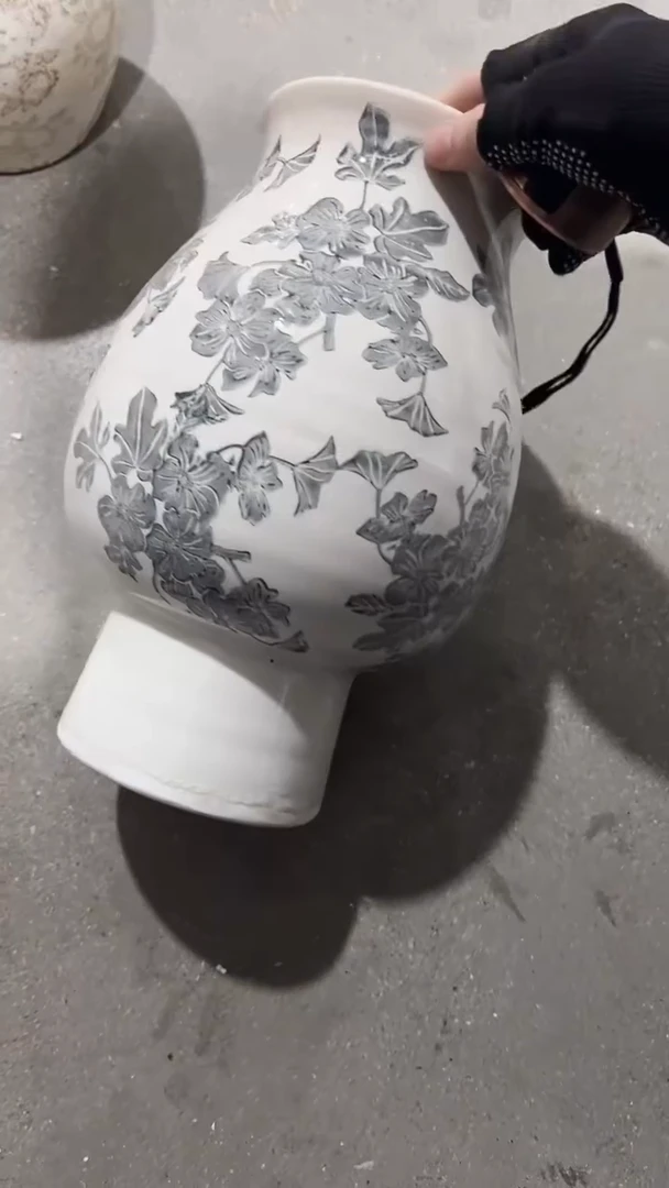 【闪购商品】陶瓷花盆高28.5CM内口10.5CM