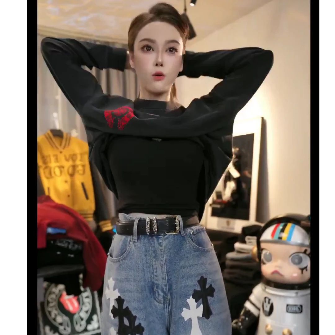 【钱老板】潮流个性牛仔裤显瘦网红休闲