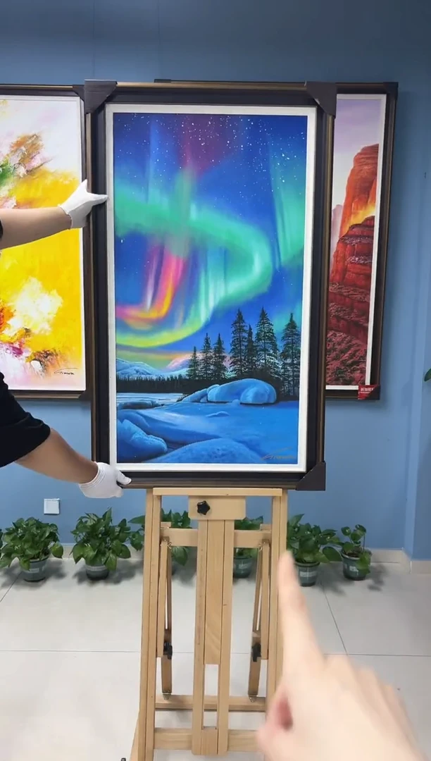 油画陶宗健-55*100CM-油画-极光