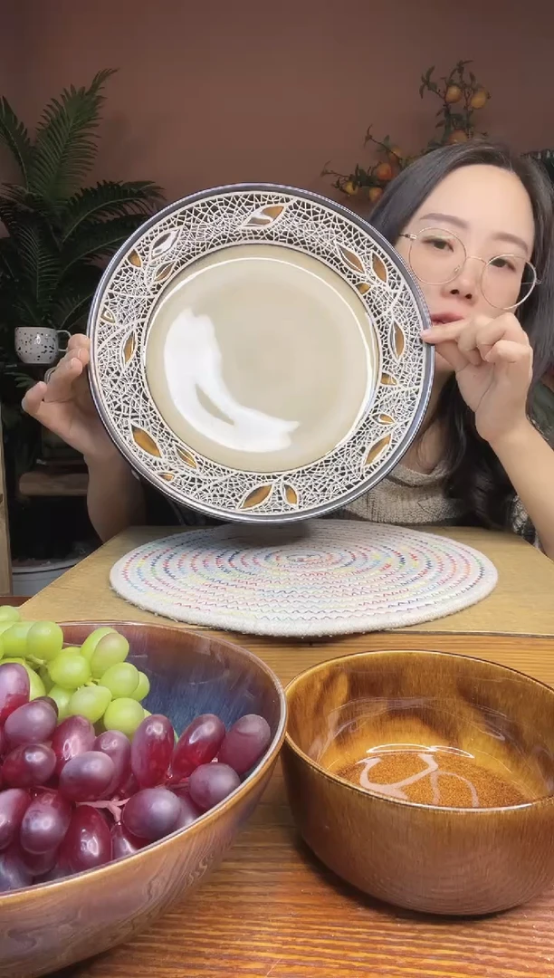 陶瓷10.5英寸树叶大盘子 微瑕疵