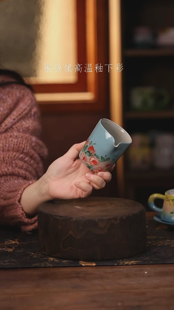 陶瓷景德镇高温釉下手绘陶瓷@L799@