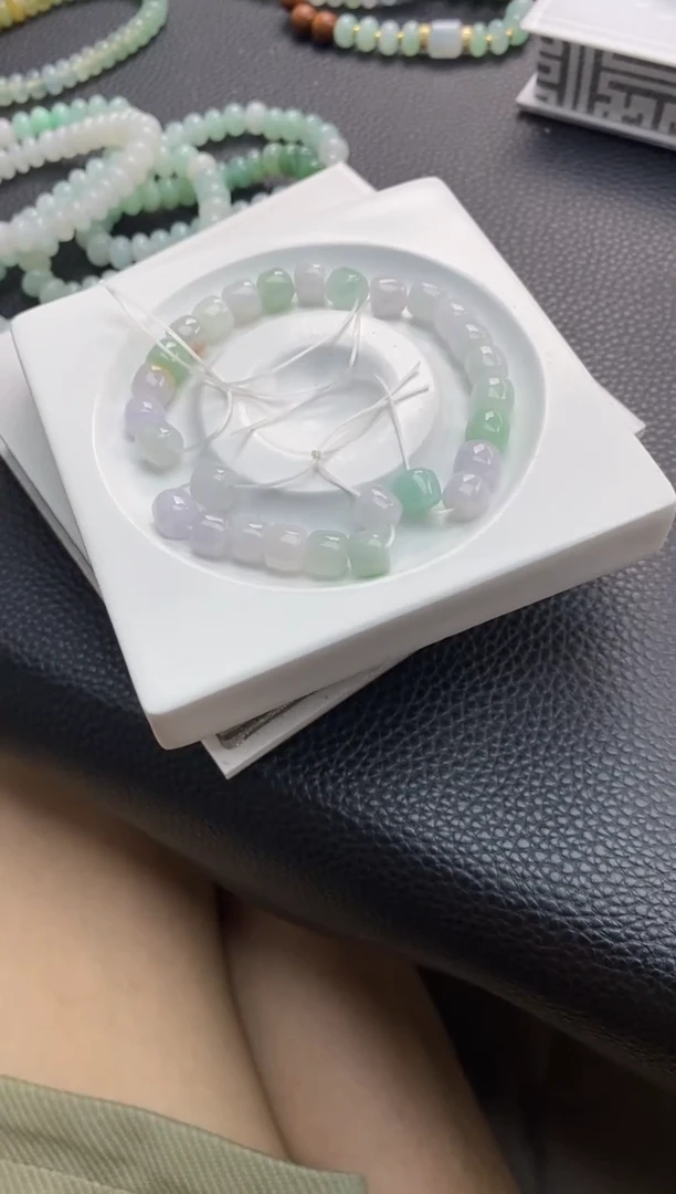 翡翠散珠68天然A货翡翠散珠多样性发10颗