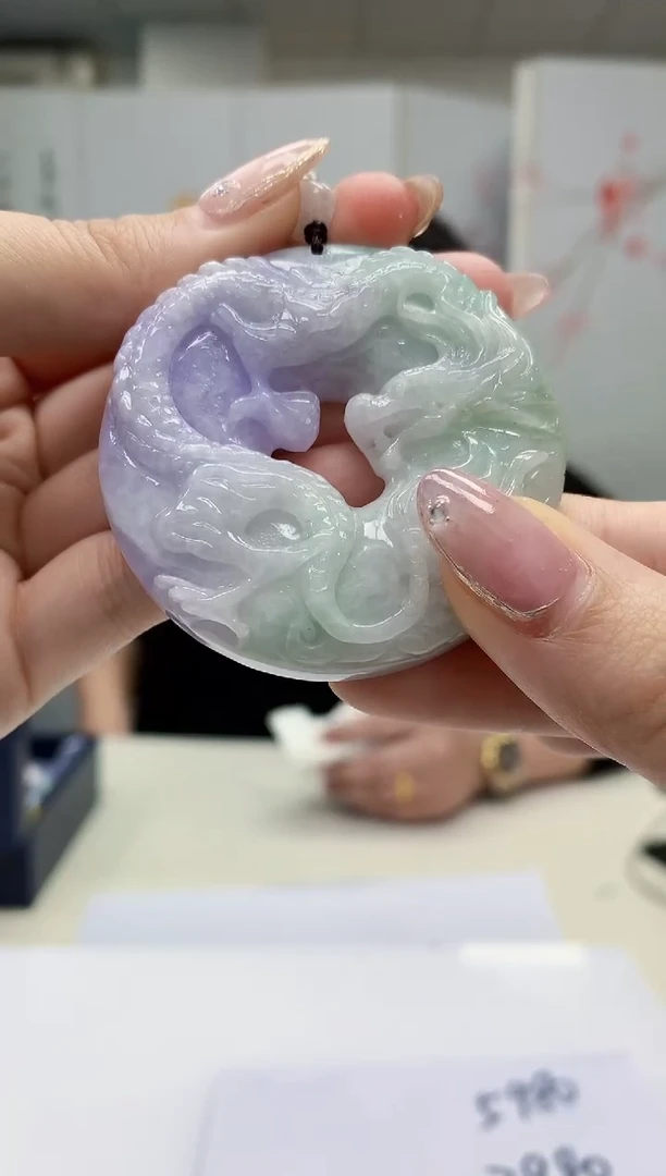 【闪购商品】定制翡翠未镶嵌5060jw-毛货挂件75