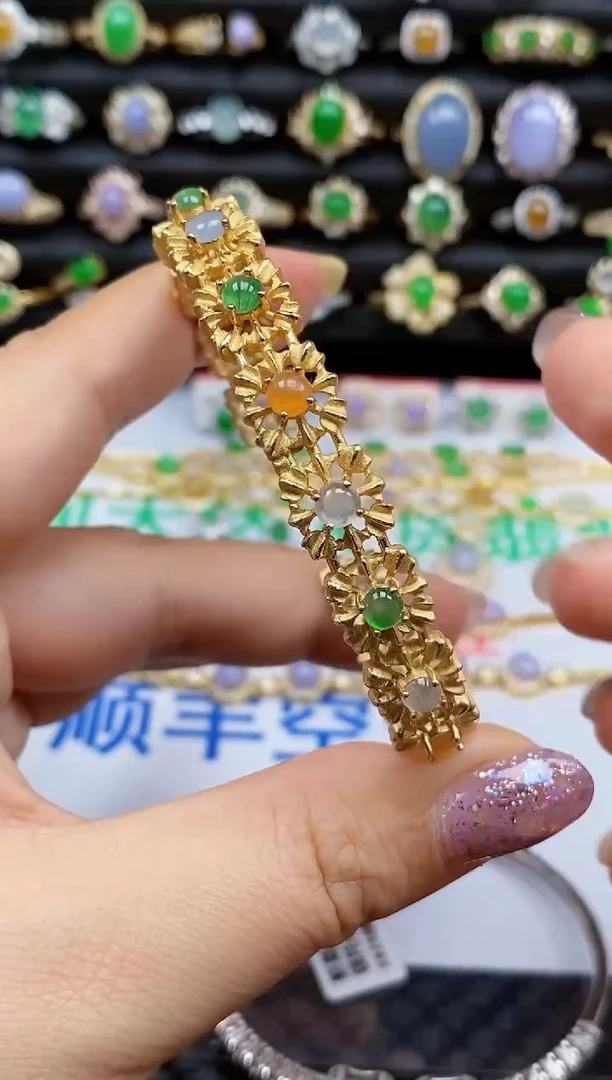 银S925镶嵌戒指翡翠627