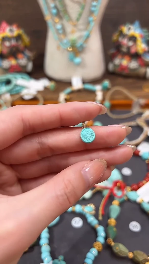 【闪购商品】绿松石提溜18K金镶嵌绿松石提溜