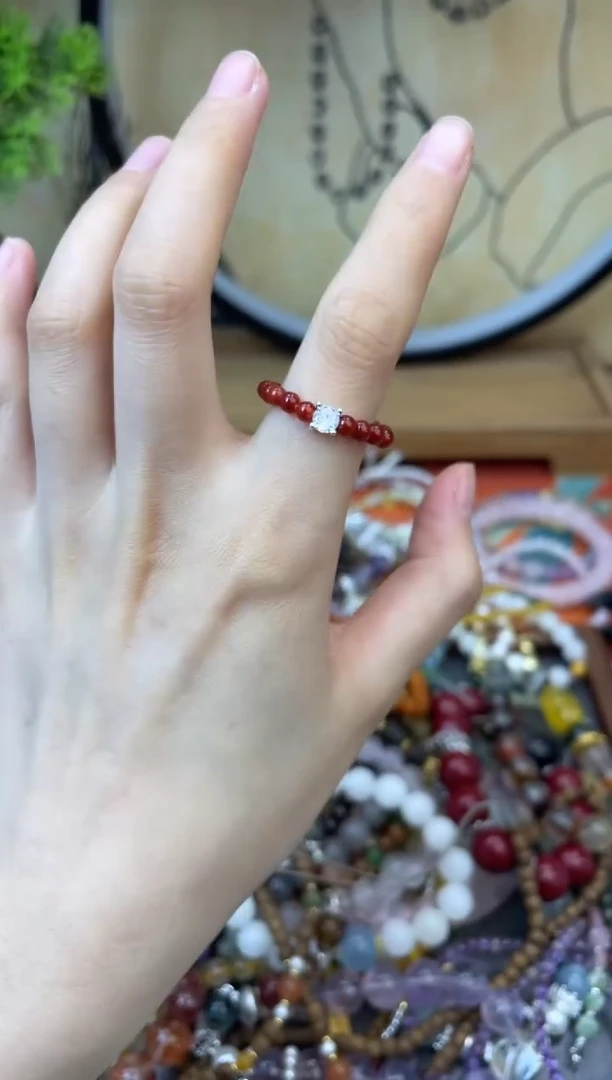 【闪购商品】玛瑙戒指/指环银S925镶嵌184戒指