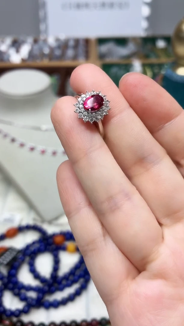 银S925镶嵌托帕石戒指372BJ1212产品一个（多样性）