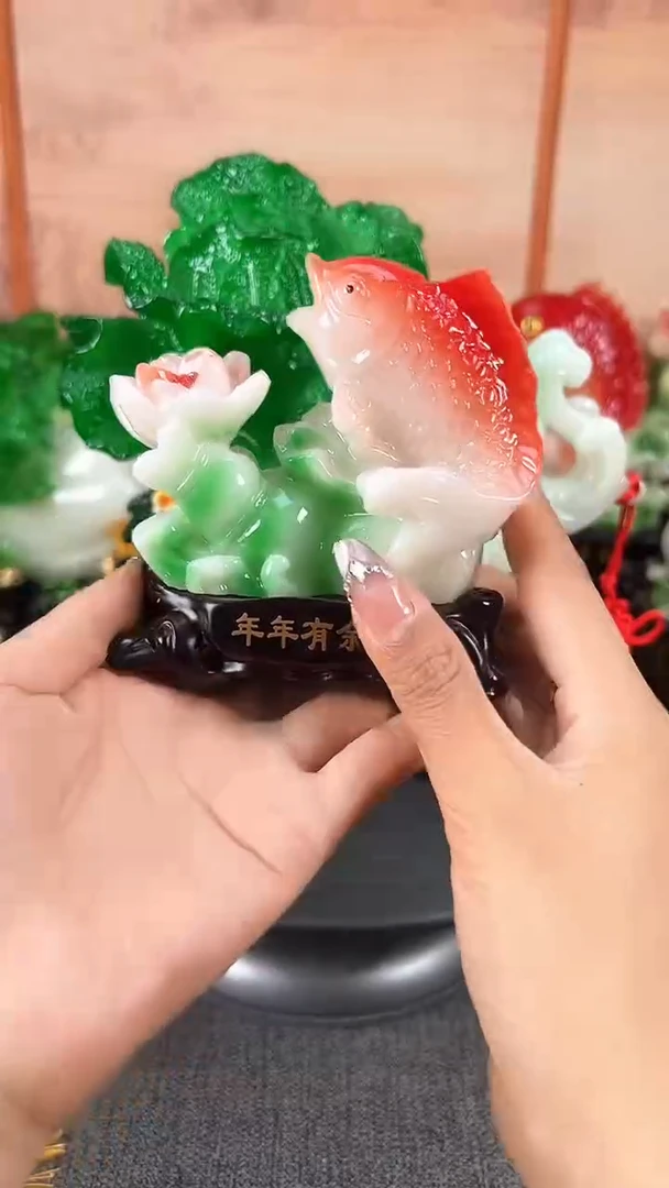 树脂小年年有余摆件