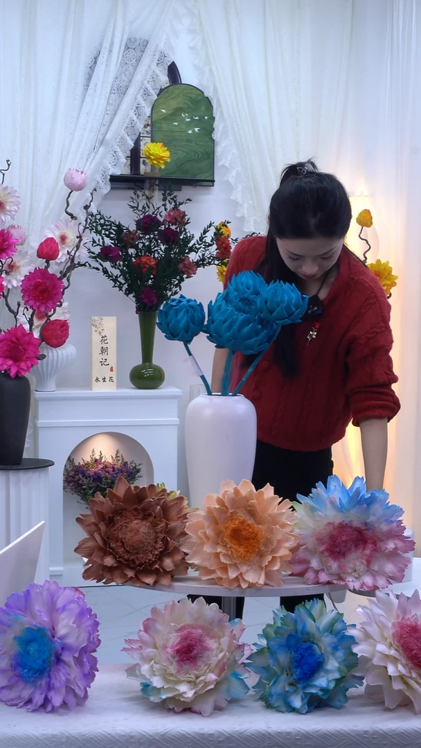 永生洋蓟蒂芙尼蓝4头【吸色不均】0494