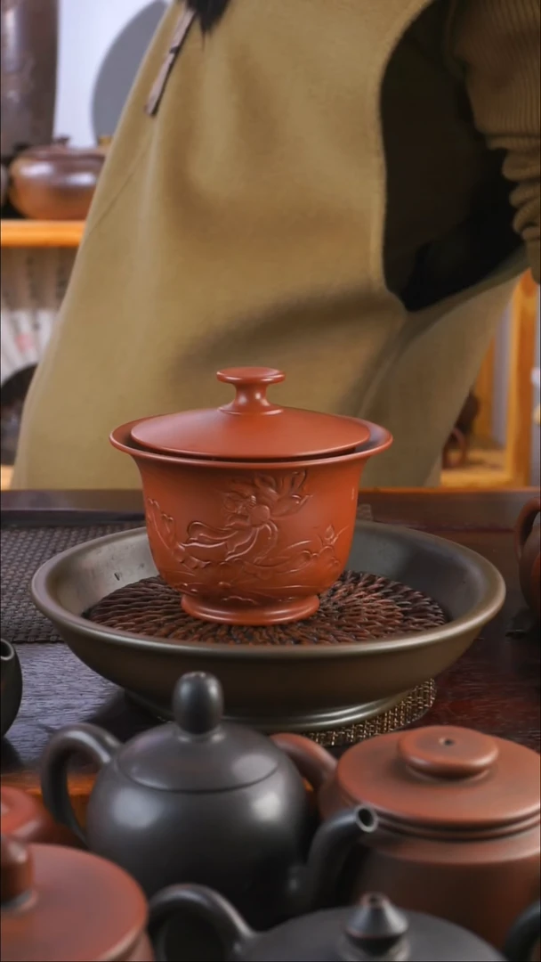 娜**福复烧手抓壶单壶荷花
