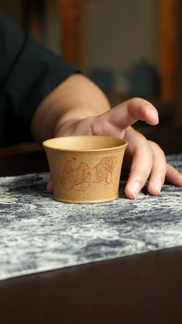 茶杯紫砂76号宜兴紫砂原矿作品