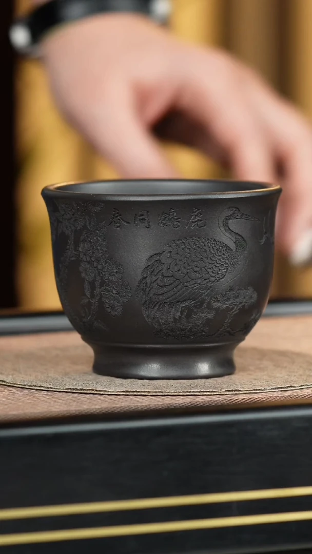茶杯紫砂宜兴原矿紫砂